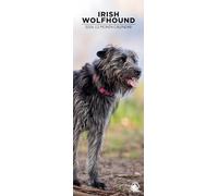 Calendrier mural 2026 Irish Wolfhound - Format fin - 12 mois - Fabriqué en Angleterre