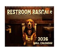 Calendrier mural 2026 mensuel pour chien 12 mois | USA Tgz603 (doré, 28,5 x 20,5 cm)