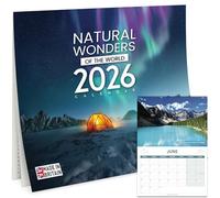Calendrier mural 2026 - Merveilles naturelles du monde - 12 images haute résolution de paysages et vues panoramiques - Cadeau idéal (2026)