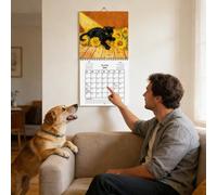 Calendrier mural 2026 motif chat | de janvier à décembre 2026 | Calendrier de 12 mois avec chats amusants pour la maison, le salon, la salle d'étude, le bureau, la salle de classe