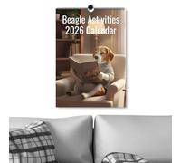 Calendrier mural 2026 - Motif chats d'horreur - Labrador Retriever - Carnet de planification suspendu en papier pour la famille, la maison et le bureau (C)