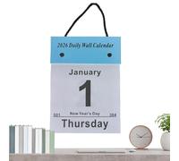Calendrier mural 2026 - Organiseur de pages détachables quotidiennes sur 365 jours | Accessoire de bureau traditionnel sur un jour | Suivi de bureau pour le bureau et la maison | Grand