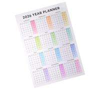 Calendrier mural 2026, planificateur annuel daté 2026, calendrier annuel complet pour suivi du plan d'objectifs, 75 x 53 cm, décoration murale