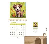 Calendrier Mural 2026 | Planificateur Hebdomadaire et Quotidien pour Chiens | Calendrier Mural 2026 12 Mois,Pour Agenda Scolaire Décoration Maison Bureau Salle De Classe Étudiant Enseignant Noël Nouve