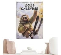 Calendrier mural 2026 - Planificateur mensuel animalier, organiseur en papier épais avec disposition de bureau, accessoire de planification, planificateur de Noël avec dates, kit de calendrier pour le