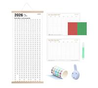 Calendrier Mural 2026 - Planificateur Mensuel Avec Stickers Et Stylo, Grand Calendrier Pour Rendez-vous Et Planning | Pour Famille, Maison, Bureau, École, Dortoir.