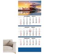 Calendrier mural 2026, planificateur mural vertical à trois volets, calendrier de des rendez-vous, des vacances, calendrier de de la date pour appartement, maison, école, hôtel, dortoir