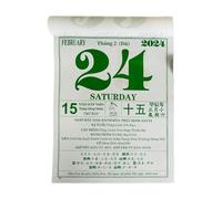 Calendrier mural 2026 - Planificateur vietnamien en papier épais détachable | Calendrier mural annuel traditionnel 2026, pour rendez-vous, maison, école, famille, festival, vacances