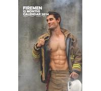 Calendrier mural 2026 pompiers, pompiers, format A3, reliure à spirales, couleur unie, lot d'autocollants calendrier gratuits