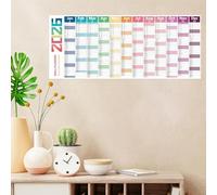 Calendrier mural 2026 - Réutilisable - Effaçable à sec - 100 x 42 cm - Planificateur familial - Grand calendrier - Organiseur d'objectifs et de tâches - Pour la maison, le bureau - Planificateur