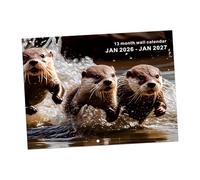 Calendrier mural 2026 sur le thème des animaux - 13 mois de janvier 2026 à janvier 2027 - Pour planification journalière, tâches, organisation, bureau à thème nature