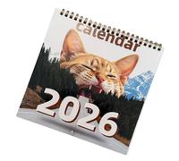 Calendrier mural 2026 sur le thème des chatons avec blocs quotidiens non doublés et mise en évidence de la date de janvier à décembre pour bureau à domicile