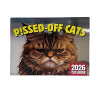 Calendrier mural 2026 sur le thème des chatons sur 12 mois de janvier à décembre avec date surlignée pour planification quotidienne hebdomadaire