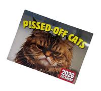 Calendrier mural 2026 sur le thème des chatons sur 12 mois de janvier à décembre avec date surlignée pour planification quotidienne hebdomadaire