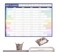 Calendrier mural 2027-12 mois double face, planificateur en épais 100g