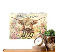 Calendrier mural 2027 12 Mois Drôles de Vache en pour l'Année 2027