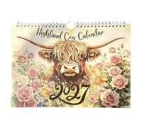 Calendrier mural 2027 12 Mois Drôles de Vache en pour l'Année 2027