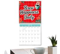 Calendrier mural 2027 12 mois Mensuel Hebdomadaire Café Grands Blocs