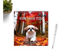 Calendrier Mural 2027 21 cm 12 Mois Épais Décoration Chien Mignon