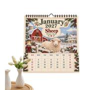Calendrier Mural 2027 À La Ferme Planificateur Gestion Emploi du Temps | Calendrier mural 12 mois animaux de la ferme Pour Salle De ortoir Chambre Bureau Étudiants Adolesc