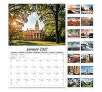 Calendrier Mural 2027 Agenda Mensuel De Bureau En Janvier À Décembre | Calendrier Mensuel Grille De Dates Pour Bureau École Maison Lecture Étude Tâche Exercice Sport Vacances Fête Jardin