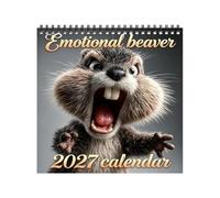 Calendrier mural 2027 animaux émotionnels mensuel hebdomadaire à