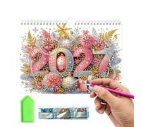 Calendrier mural 2027 avec strass - 12 mois - À faire soi-même - Peinture | Œuvre d'art saisonnière scintillante avec 12 mois pour une planification et une planification créatives. Idéal pour la maison