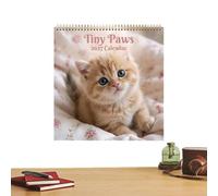 Calendrier Mural 2027 Chats Planner Mural Chatons À Double Fil Métallique