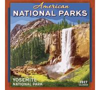 Calendrier mural 2027 des parcs nationaux américains, calendrier naturel de 16 mois, 30,5 x 30,5 cm