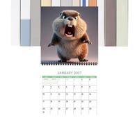 Calendrier mural 2027 émotionnel animal mensuel double | Calendrier 2027 - Décoration murale pour maison, bureau, école, salle de erme, appartement, pendaison de crémaillère