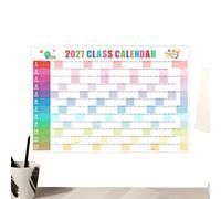 Calendrier mural 2027 - Grand calendrier mural - Effaçable à sec - Lami | Papier couché effaçable de 12 mois, design réversible, pour la maison, le bureau, la salle de t le dortoir 121,9 x