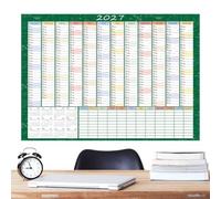 Calendrier mural 2027 - Grand format étiquettes double face P | Accessoire maison, calendrier mural 2027 grand format papier étiquettes double face pratique stable universel accessoire
