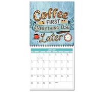 Calendrier Mural 2027 Mensuel Hebdomadaire Café Grands Blocs | Calendrier de bureau 12 mois décoration Pour maison bureau école dortoir univ rdv académique étudiant prof