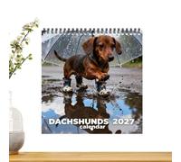 Calendrier Mural 2027 Planificateur Mensuel d'Emploi du Temps pour Chien | Calendrier Mural Pour L'Organisation Et La Planification À La Maison Au Bureau En Salle De Classe