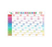 Calendrier mural 2027 - Planificateur plastifié, design réversible | Calendrier mural réversible - Planificateur plastifié, organiseur effaçable pour la maison, le bureau, l'école, les voyages