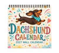 Calendrier mural 2027 « Teckels joyeux » -pour les amoureux des chiens (1pc)