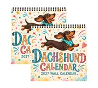 Calendrier mural 2027 « Teckels joyeux » -pour les amoureux des chiens (2pc)