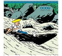 Calendrier mural 2027 Tintin au fil de l'eau 30x30cm (24497)