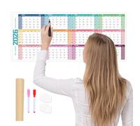Calendrier mural à séchage sec 2026 - Grand format XL Réversible Yearly Calendar, Wet & Dry Erase Planner Laminated Planner, Giant Wall Planner for Home Office Classroom