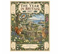 Calendrier mural « A Year in Britain » 2027 - Livre d'histoires vintage | Calendrier de campagne rurale britannique Widlife - Décoration saisonnière - Planificateur de campagne classique pour la