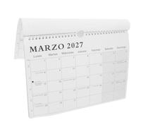 Calendrier Mural A4 Minimaliste Espagnol, Planning 18 Mois 2027 | Papier Résistant aux Déchirures Plis, Espace D’écriture Généreux, pour Bureaux, Écoles et Étudiants