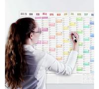 Calendrier mural année 2026 Jan-Dec avec jours fériés Royaume-Uni, grand planificateur pour maison, bureau et école, design coloré