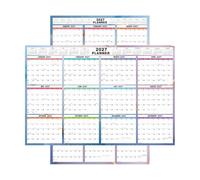Calendrier mural annuel 12 mois vertical/horizontal | Calendrier 2027 double face effaçable à sec pour la maison, l'école, la salle de classe, l'université, la gym, le travail