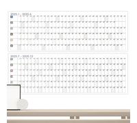 Calendrier mural annuel 2025 - Calendrier avec poster en papier - Grand calendrier annuel sur 12 mois, calendrier planificateur pour chambre à coucher, étude