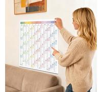 Calendrier mural annuel 2026, mise en page sur une page pour l'année complète 2026, 1 ensemble, calendrier mural en papier pour l'année complète, planificateur de 12 mois, expérience d'écriture sur pa