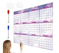 Calendrier mural annuel 2027 2027 effaçable en anglais 2 faces | Grand calendrier mural 12 mois pour salon, dortoir, appartement, chambre à coucher, enfants, enseignants, étudiants