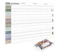 Calendrier mural annuel, calendrier mural annuel - 2026 grand avec autocollants, design pliable pour un rangement facile, parfait pour la planification du bureau à domicile, style 1, année