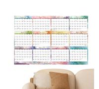 Calendrier mural annuel : grand planificateur annuel de nettoyage à sec, calendrier d'extinction réutilisable | Grand planificateur mural annuel de grande taille, calendrier permanent sans date pour