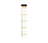 Calendrier mural : aperçu annuel de janvier à décembre, structure claire, design élégant | Organisation pratique avec facile à lire pour la planification quotidienne, l'école, le travail, les