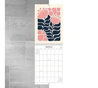 Calendrier mural artistique 2025.2025 - Calendrier artistique créatif - Calendrier abstrait monté - Mois mural 2025 pour montage mural - Calendrier Lee parfait pour l'organisation à la maison, au